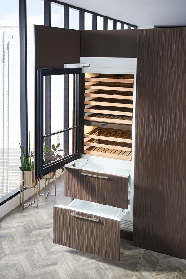 Sub-Zero - 30 Inch 86 Bottle Wine Fridge Refrigerator in Stainless - IW-30R-RH