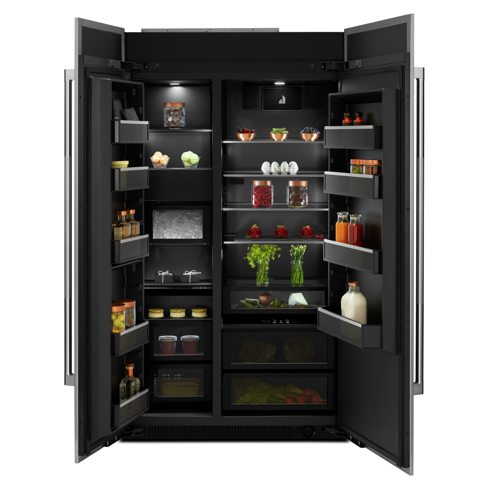JennAir - 47.75 Inch 29.4 cu. ft Built In / Integrated Side by Side Refrigerator in Panel Ready - JBSFS48NMX
