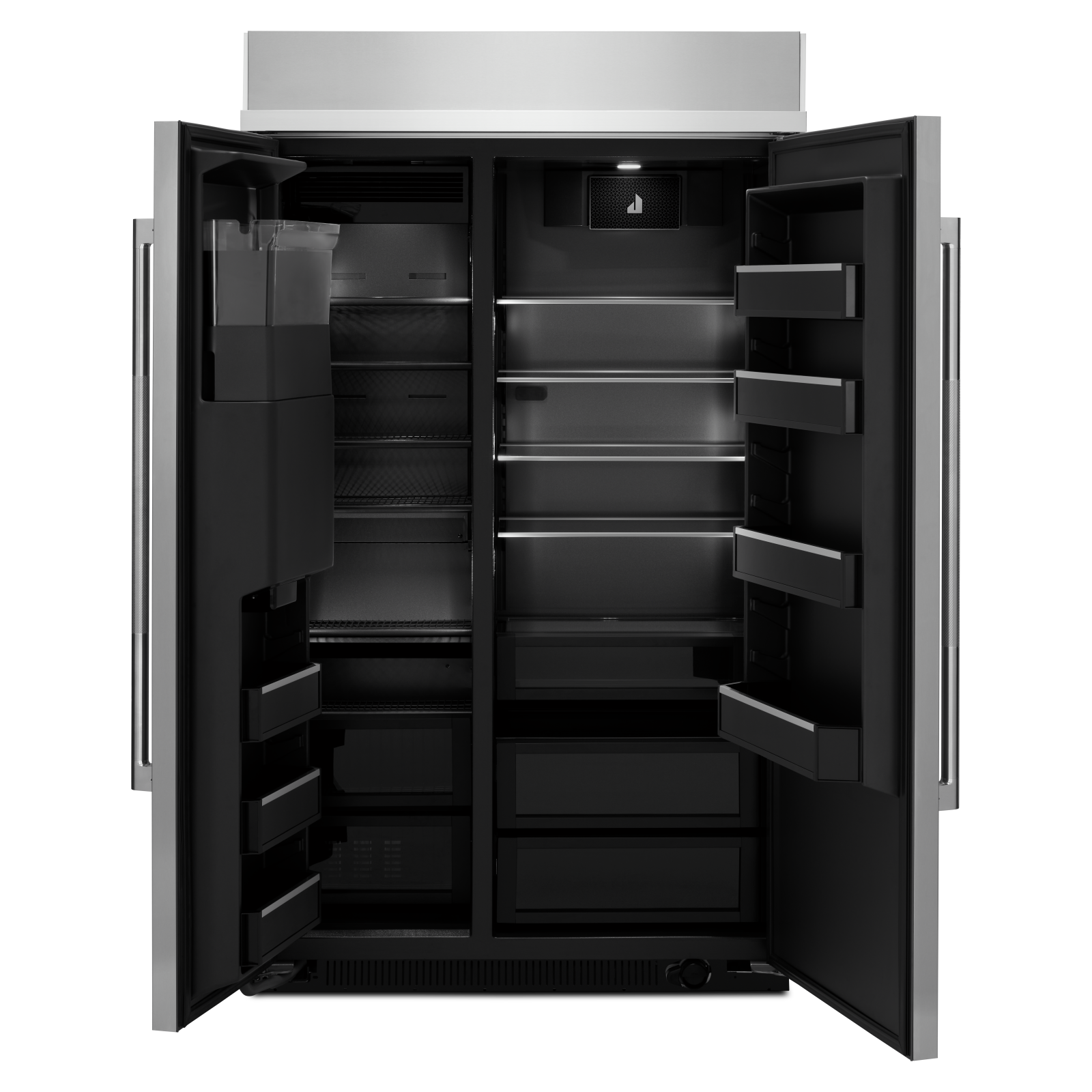 JennAir - 48.4 Inch 29.4 cu. ft Built In / Integrated Side by Side Refrigerator in Stainless - JBSS48E22L