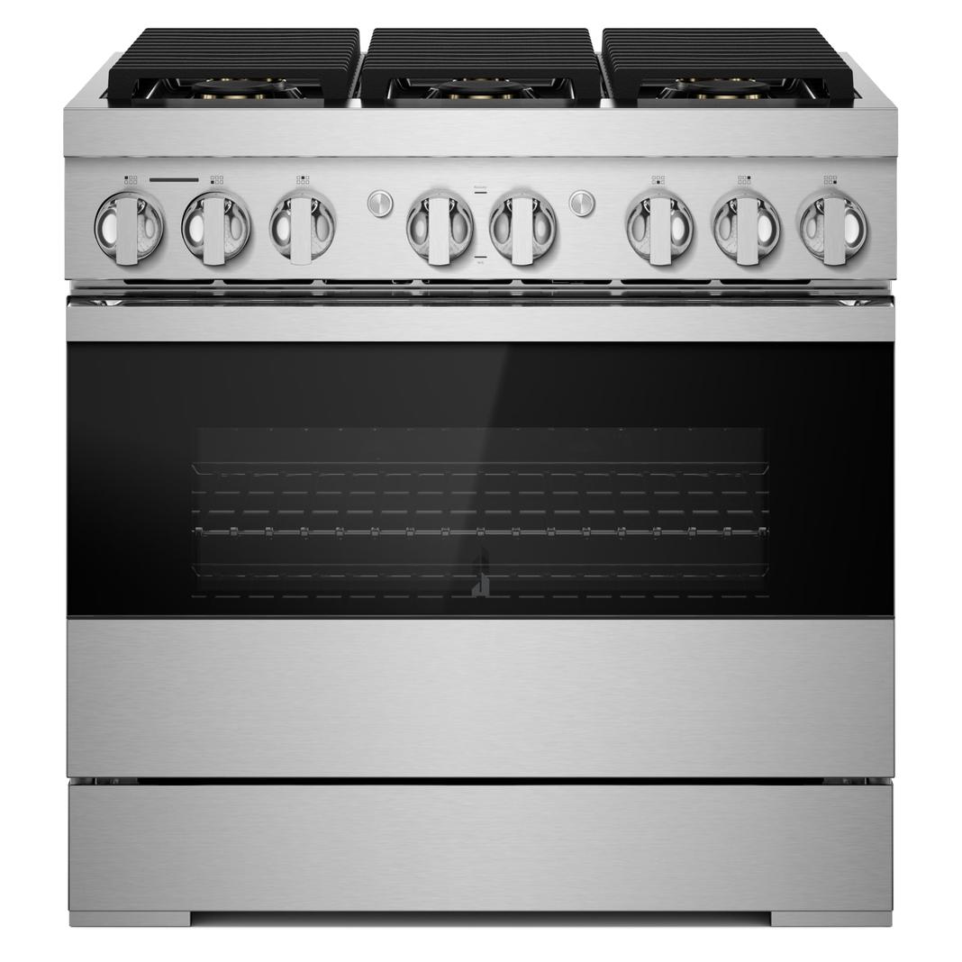 Jennair - 5.1 cu. ft Dual Fuel Range in Stainless - JDRP436HM