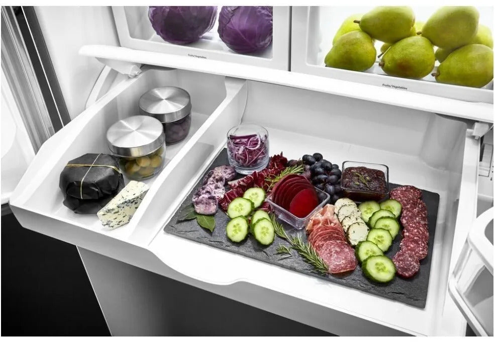 JennAir - 35.63 Inch 21.9 cu. ft French Door Refrigerator in Stainless - JFFCF72DKM