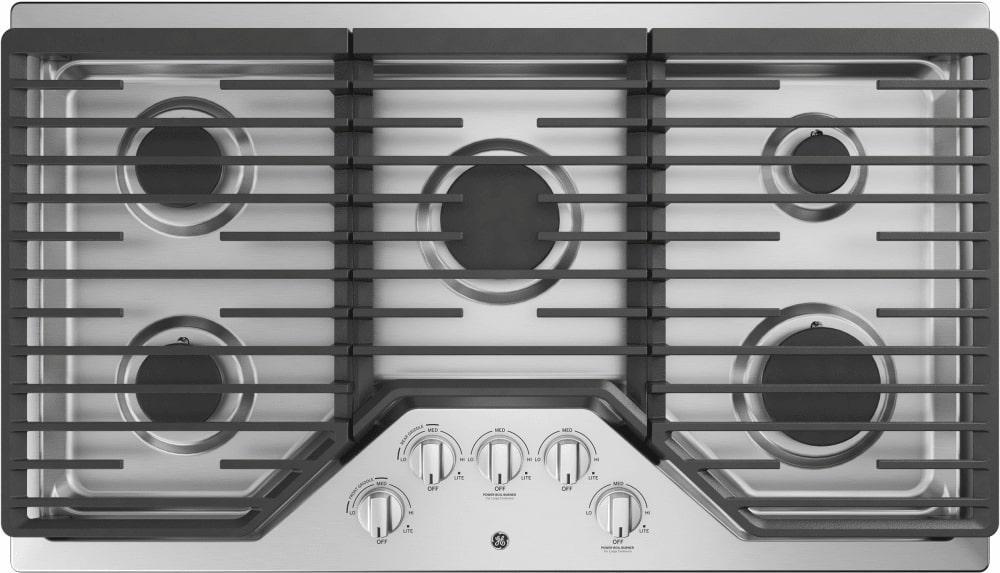 GE - 36 Inch Gas Cooktop in Stainless - JGP5036SLSS