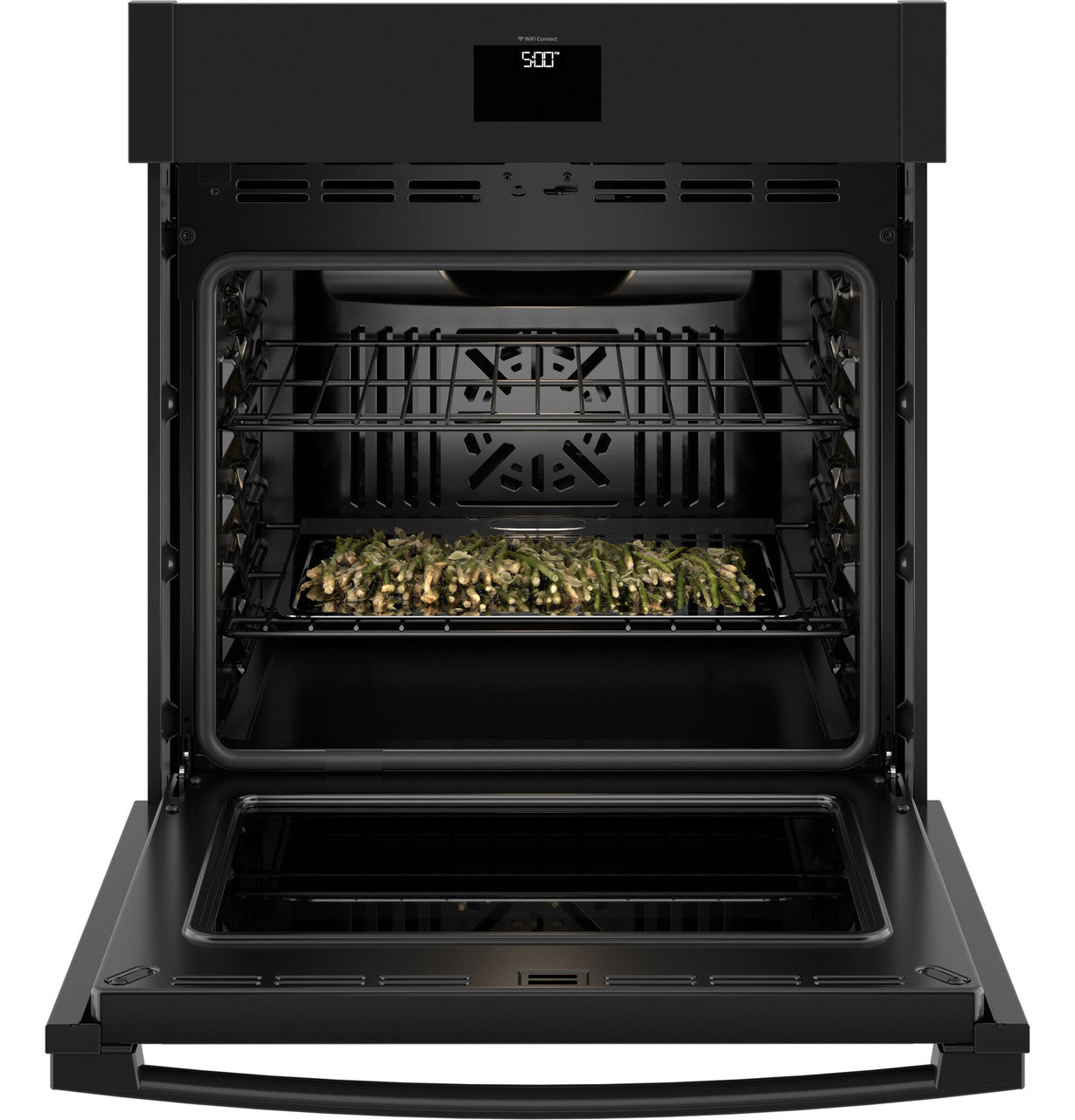 GE - 4.3 cu. ft Single Wall Oven in Black - JKS5000DVBB