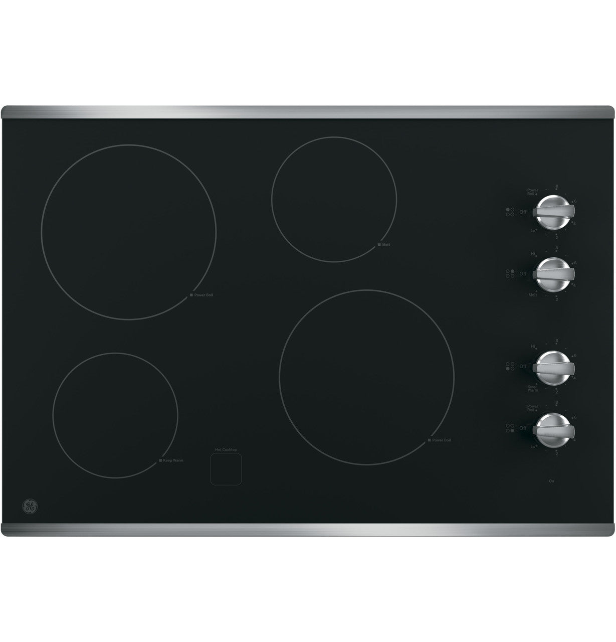 GE - 30 Inch Electric Cooktop in Black - JP3030SWSS