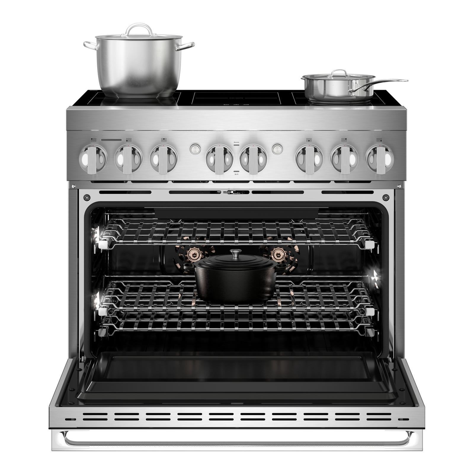 JennAir - 5.1 cu. ft Induction Range in Stainless - JPIFC736RM
