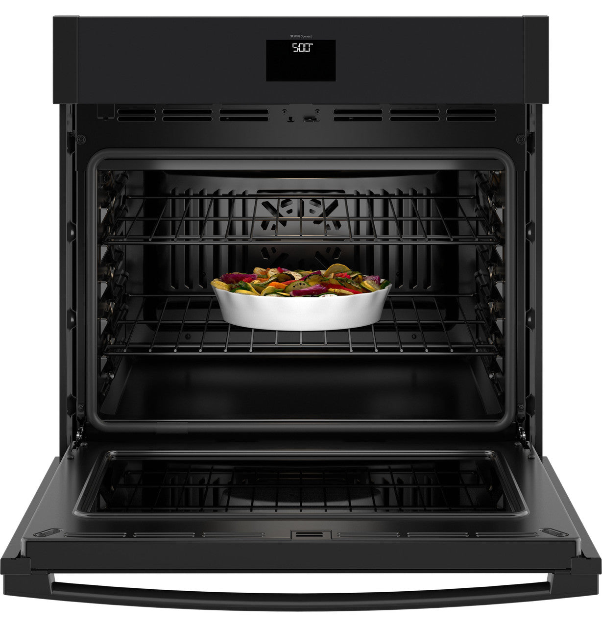 GE - 5 cu. ft Single Wall Oven in Black - JTS5000DVBB