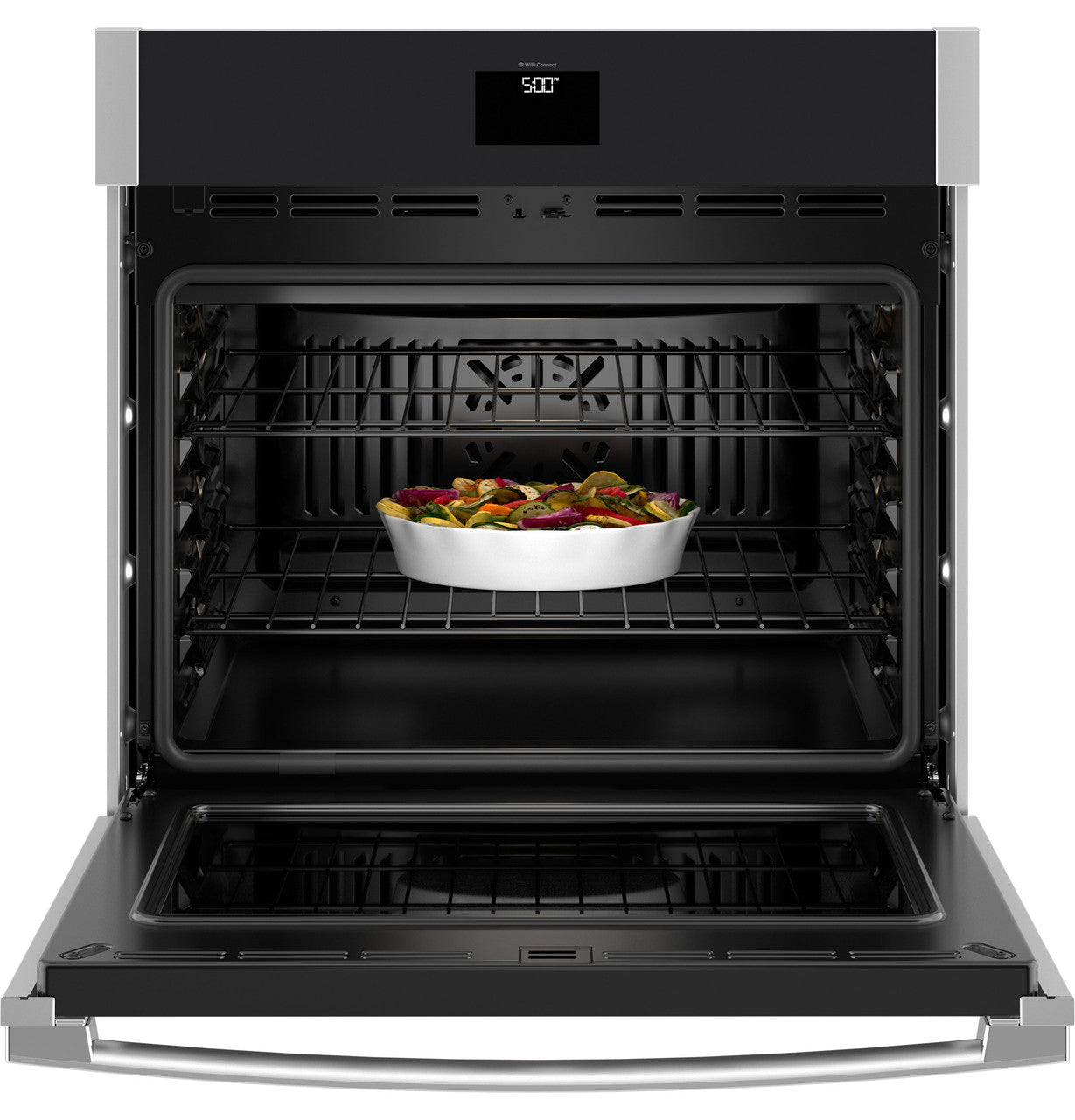 GE - 26.75 cu. ft Single Wall Oven in Stainless - JTS5000SVSS