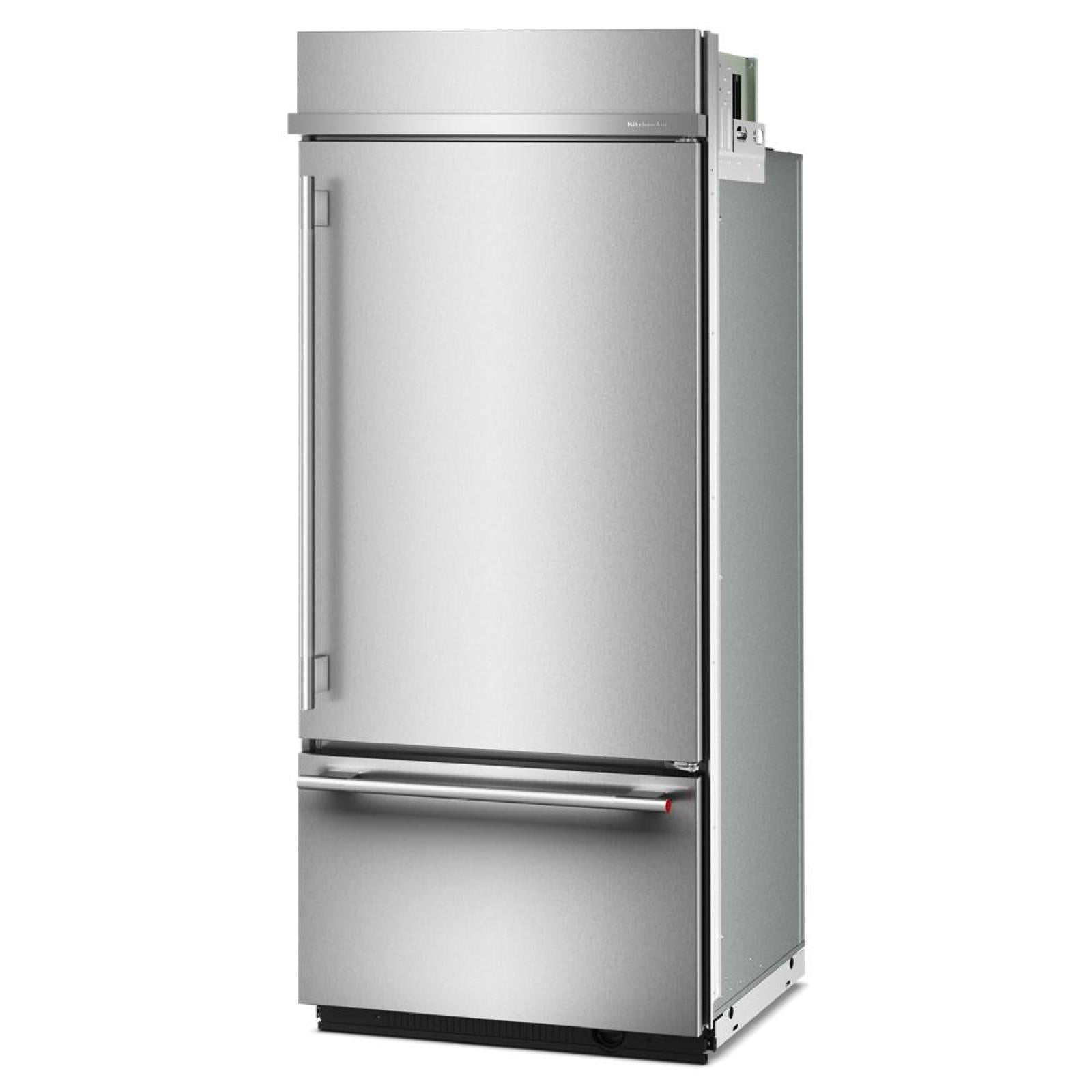 KitchenAid - 35.25 Inch 20.9 cu. ft Bottom Mount Refrigerator in Stainless - KBBR336SPS