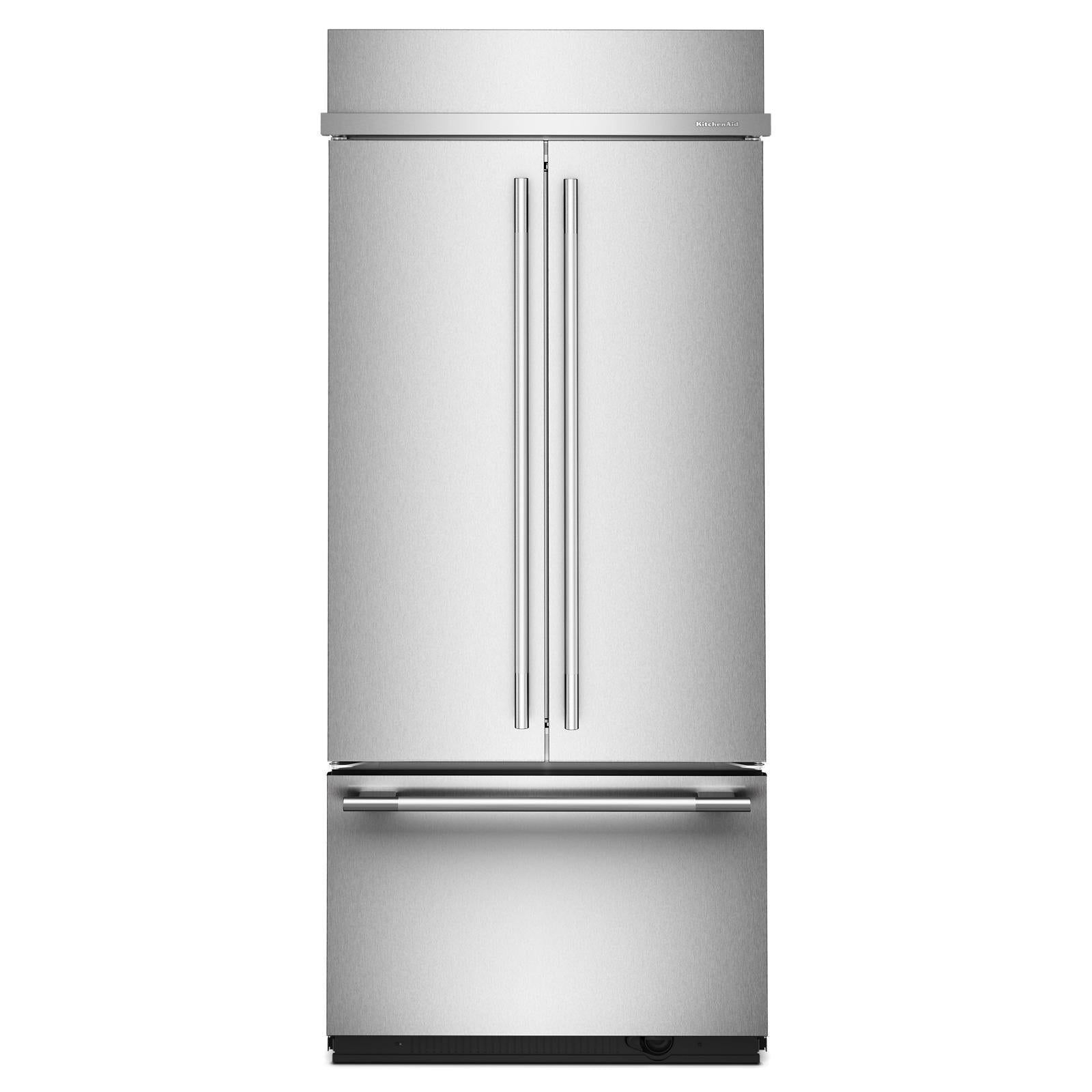 KitchenAid - 36.25 Inch 20.8 cu. ft French Door Refrigerator in Stainless - KBFN536SPS