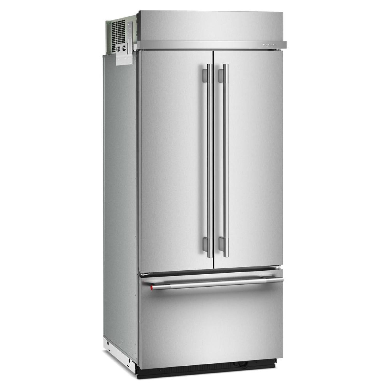 KitchenAid - 36.25 Inch 20.8 cu. ft French Door Refrigerator in Stainless - KBFN536SPS