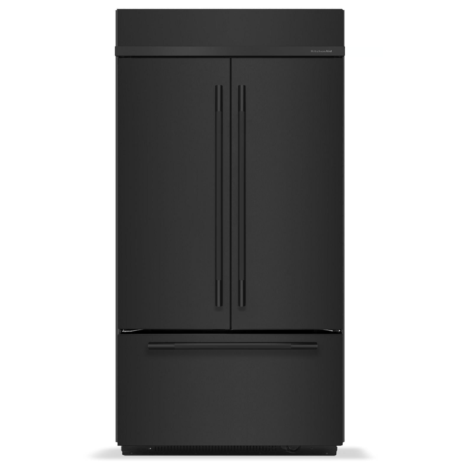 KitchenAid - 41.3 Inch 24.2 cu. ft French Door Refrigerator in Black - KBFN542SBE