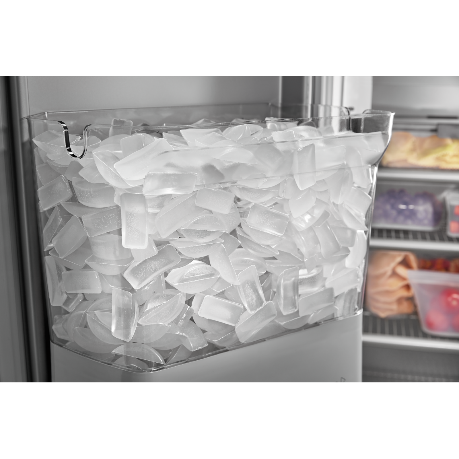 KitchenAid - 47.25 Inch 29.4 cu. ft Side by Side Refrigerator in Black Stainless - KBSD708MBS