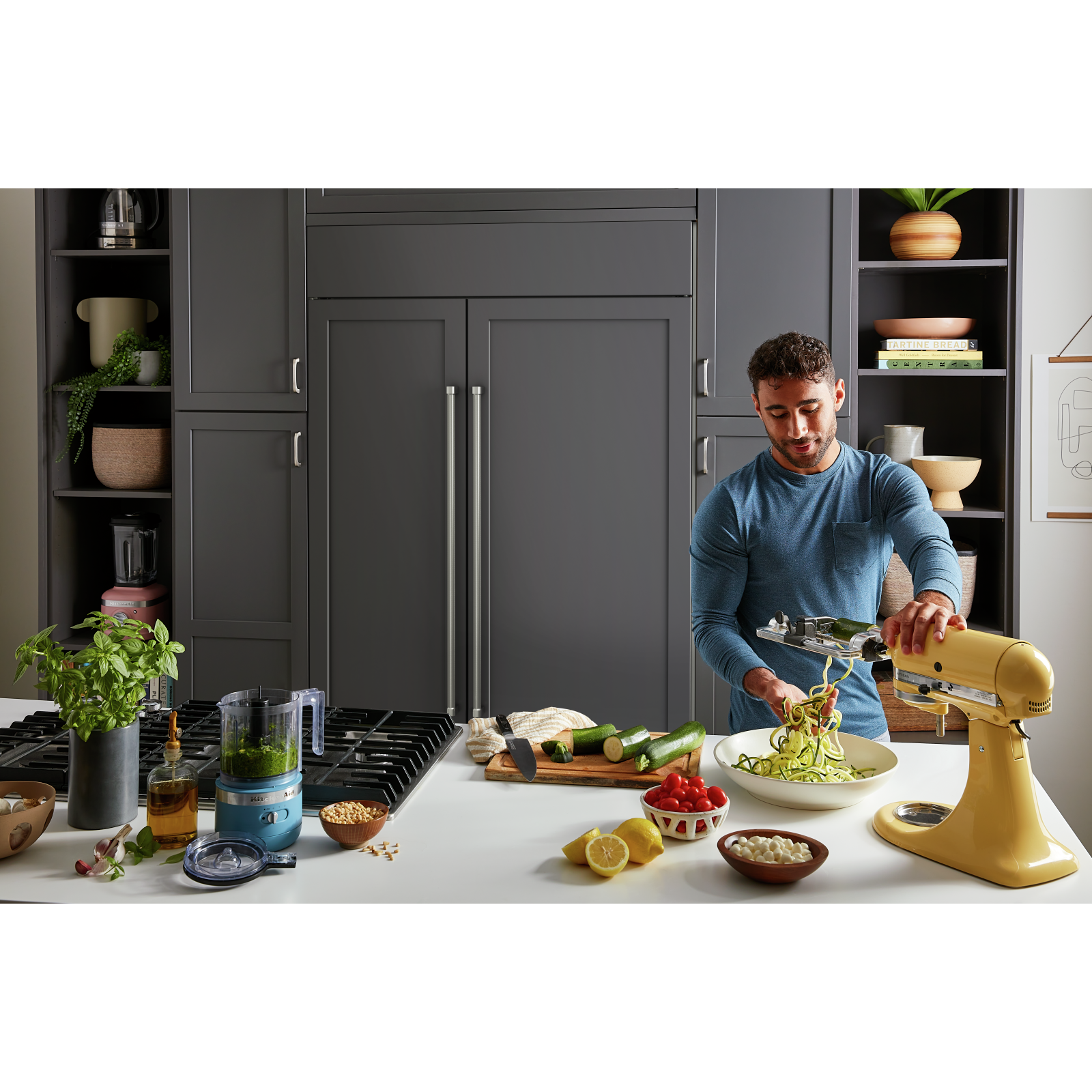 KitchenAid - 47.25 Inch 30 cu. ft Side by Side Refrigerator in Panel Ready - KBSN708MPA