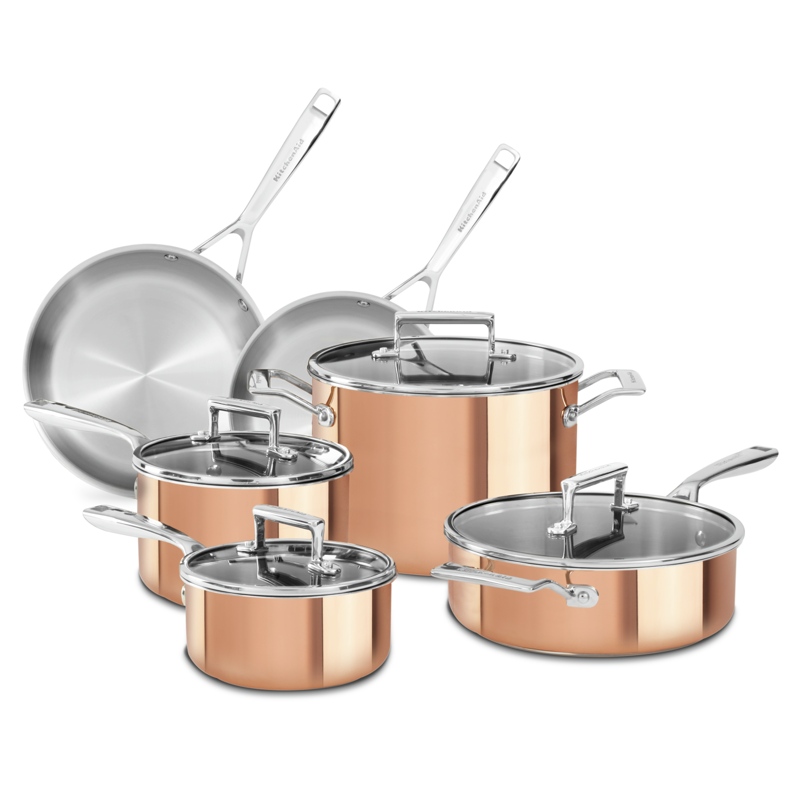 Whirlpool - Tri-Ply Copper 10-Piece Set - KC2PS10CP
