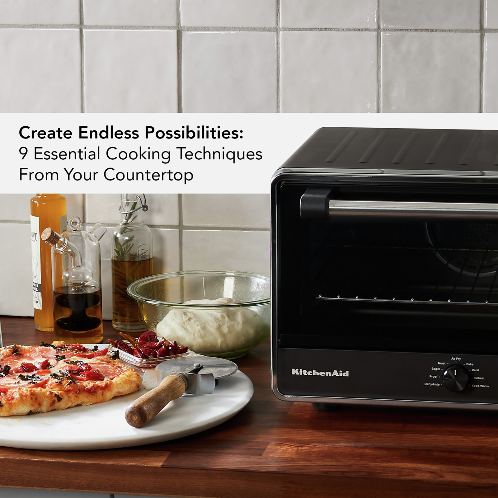 KitchenAid - Digital Countertop Oven with Air Fry in Black - KCO124BM