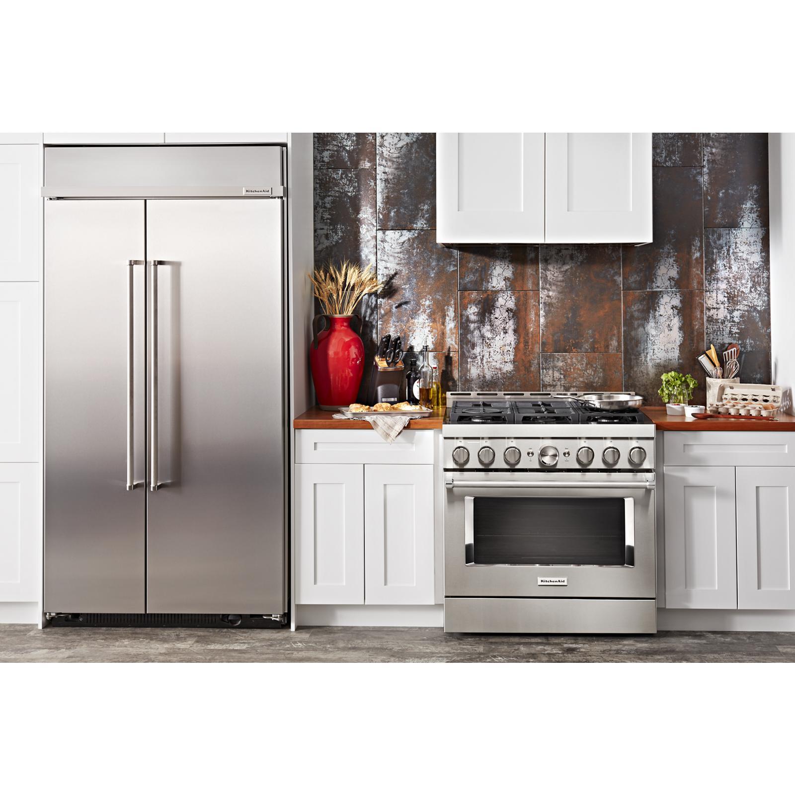KitchenAid - 5.1 cu. ft Gas Range in Stainless - KFGC506JSS