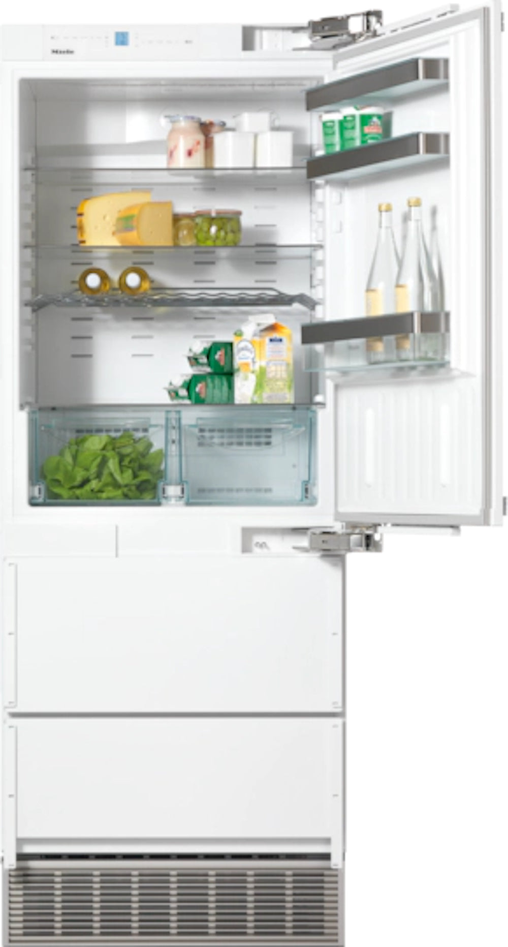 Miele - 29.9 Inch 14.13 cu. ft Built In / Integrated Refrigerator in P
