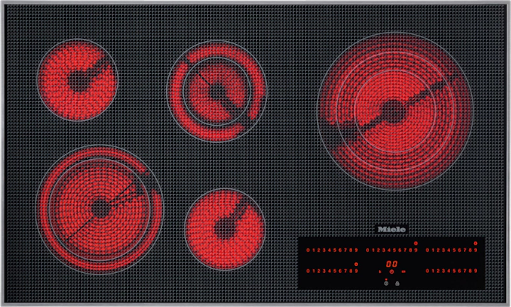 Miele - 36.1 Inch Electric Cooktop in Stainless - KM 5860 208V
