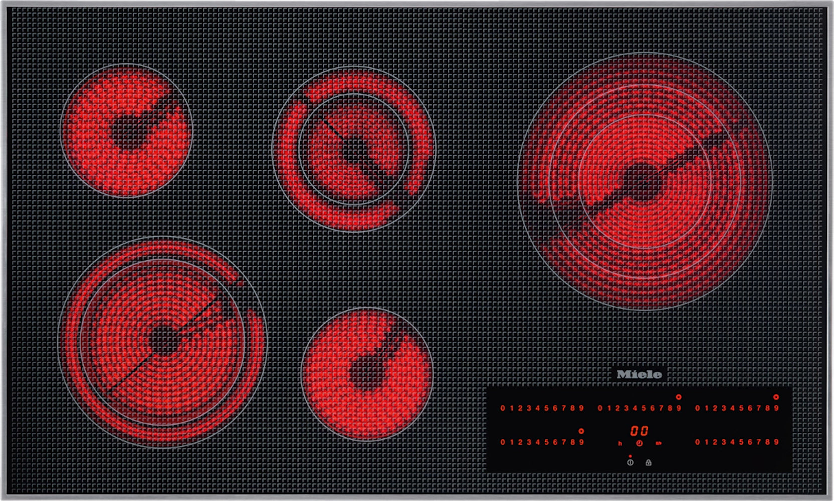 Miele - 36.1 Inch Electric Cooktop in Stainless - KM 5860 240V