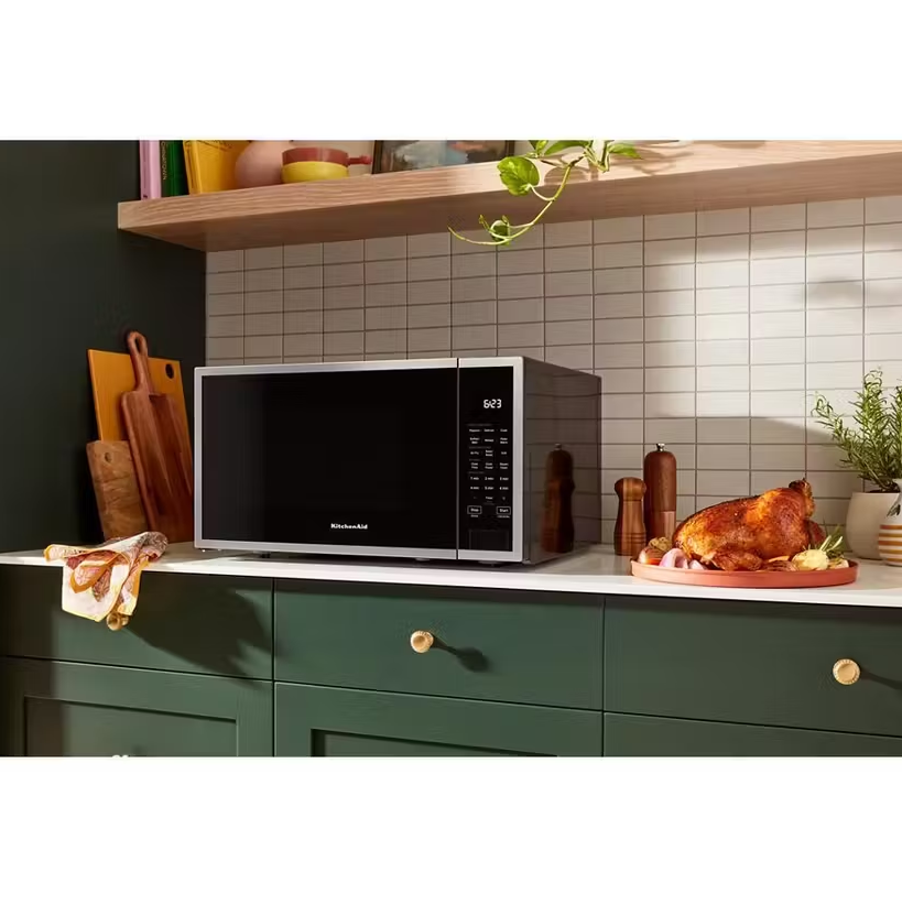 KitchenAid - 1.5 cu. Ft Counter top Microwave in Stainless - KMCS522RPS