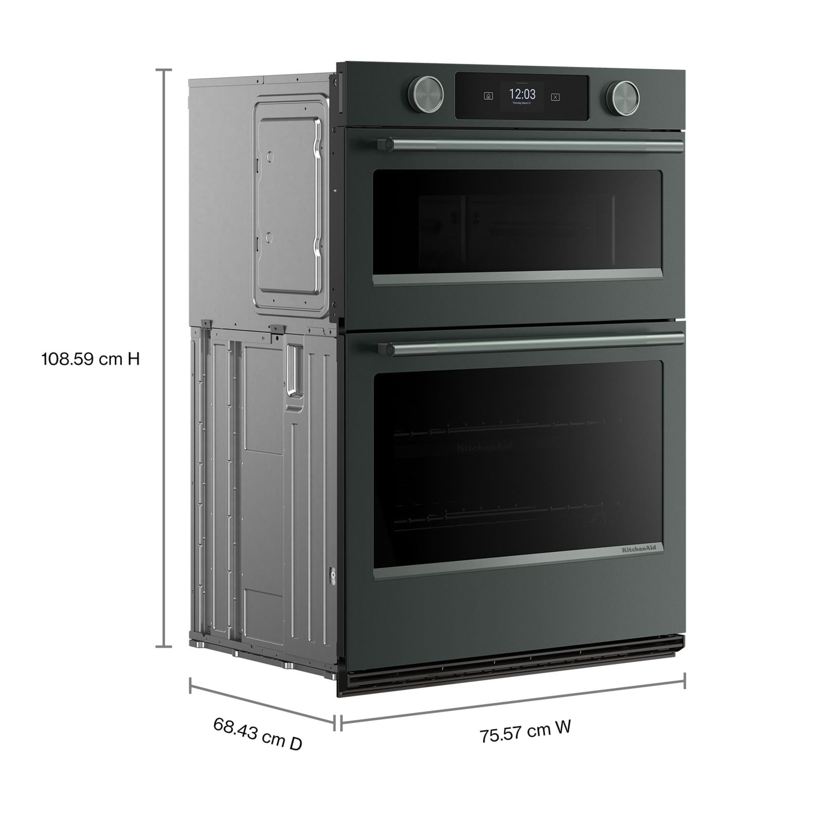 KitchenAid - 6.4 cu. ft Combination Wall Oven in Juniper - KOEC930SJP
