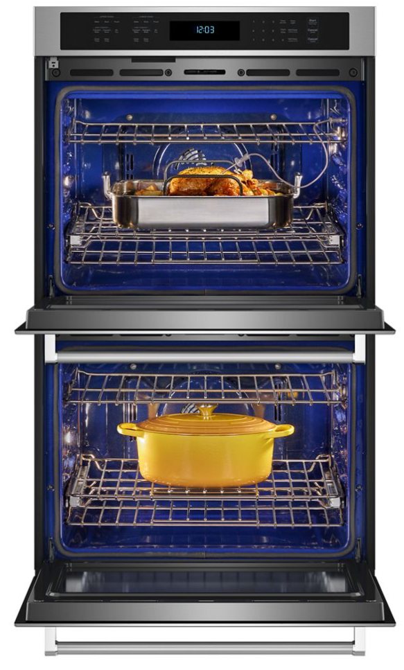 KitchenAid - 8.6 cu. ft Double Wall Oven in Stainless - KOED527PSS