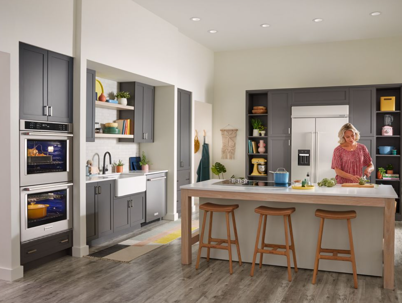 KitchenAid - 10 cu. ft Double Wall Oven in Stainless - KOED530PSS