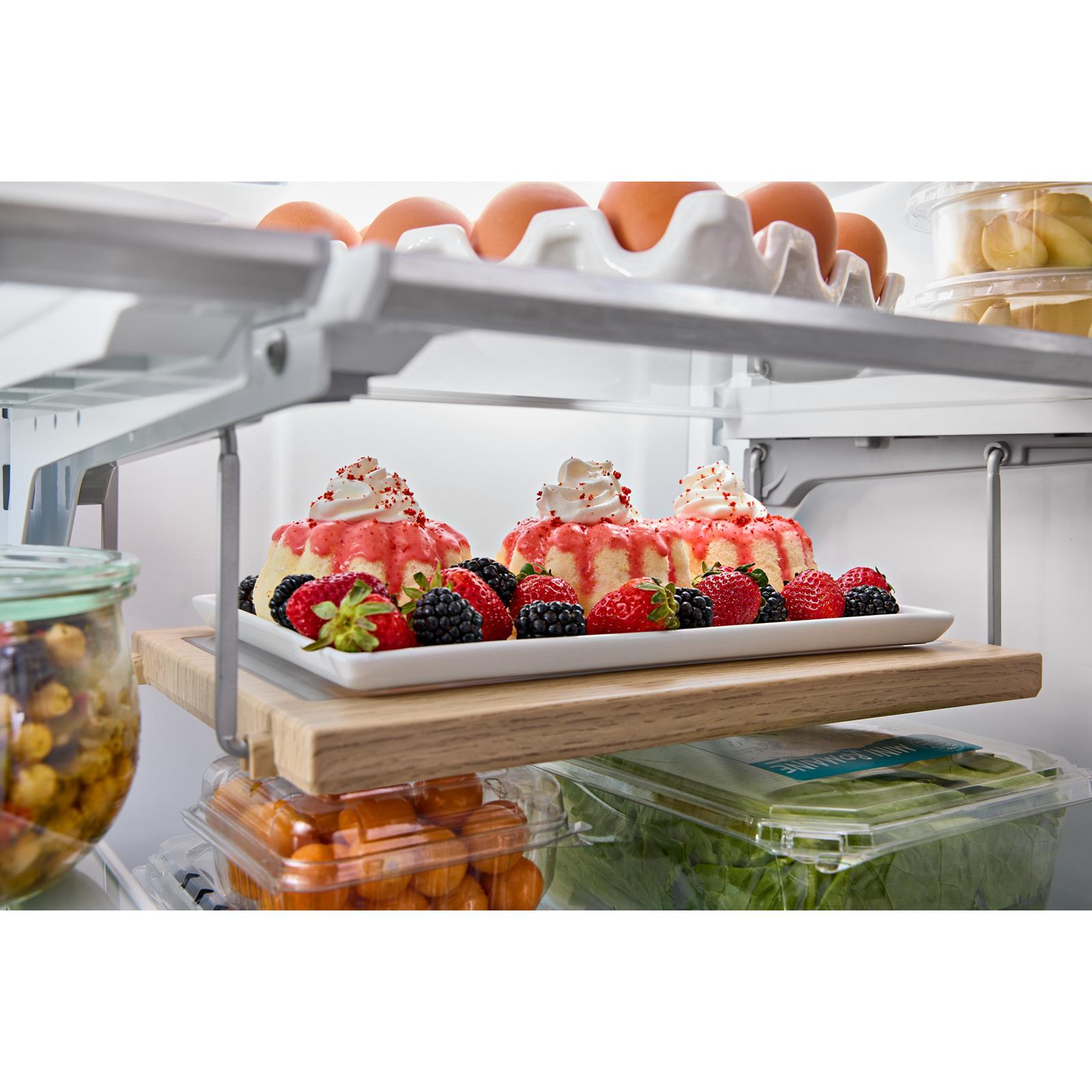 KitchenAid - 35.75 Inch 20 cu. ft French Door Refrigerator in Black Stainless - KRFC136RBS