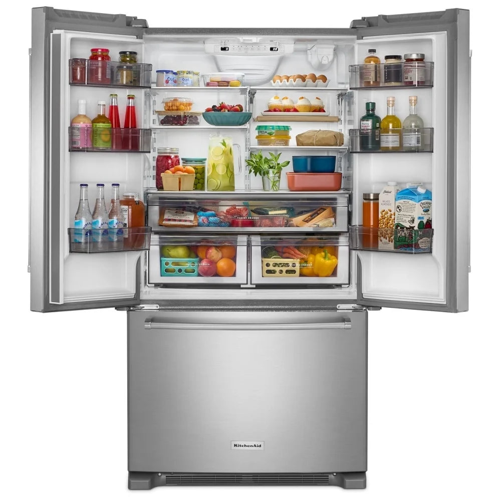KitchenAid - 35.75 Inch 20 cu. ft French Door Refrigerator in Stainless - KRFC136RPS