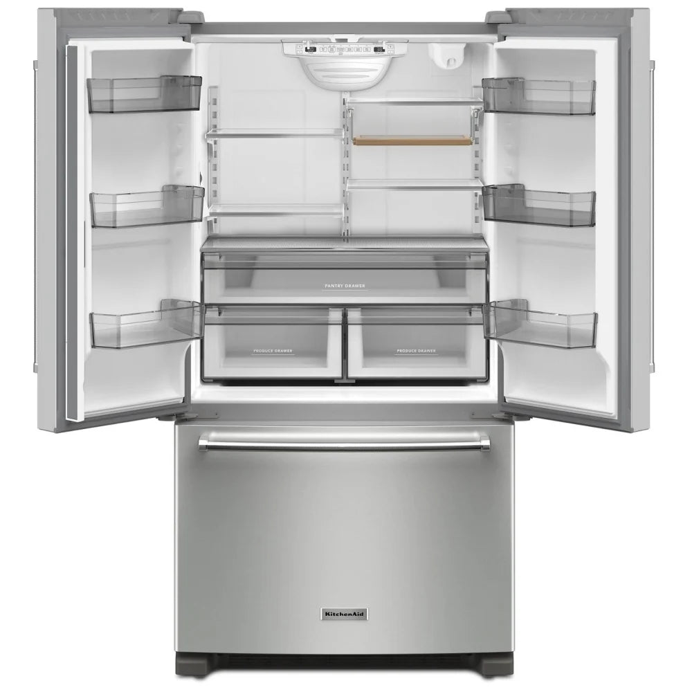 KitchenAid - 35.75 Inch 20 cu. ft French Door Refrigerator in Stainless - KRFC136RPS