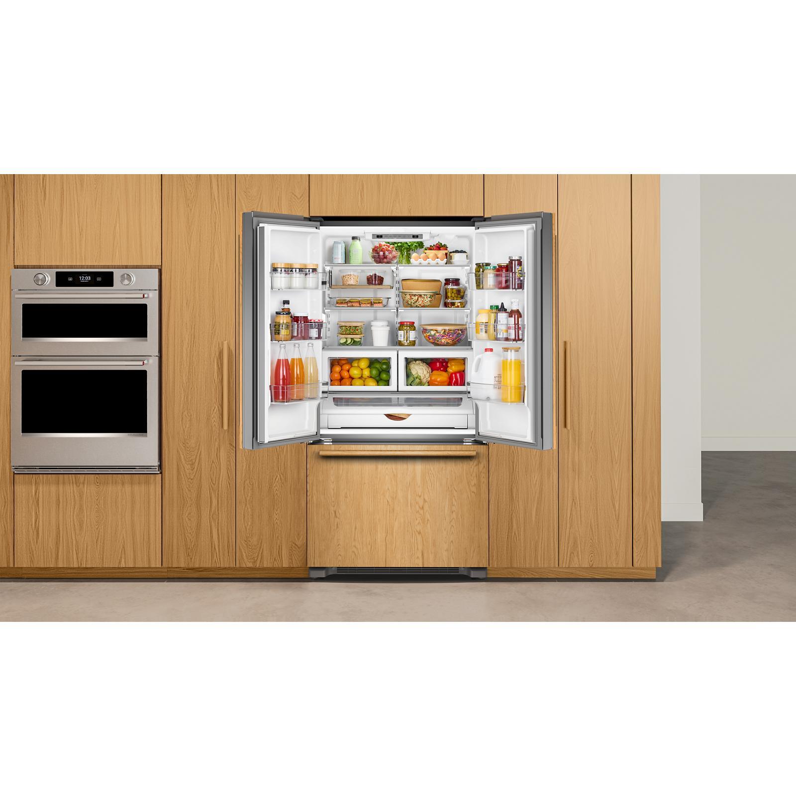 KitchenAid - 36 Inch 21.9 cu. ft French Door Refrigerator in Panel Ready - KRFC136TPA