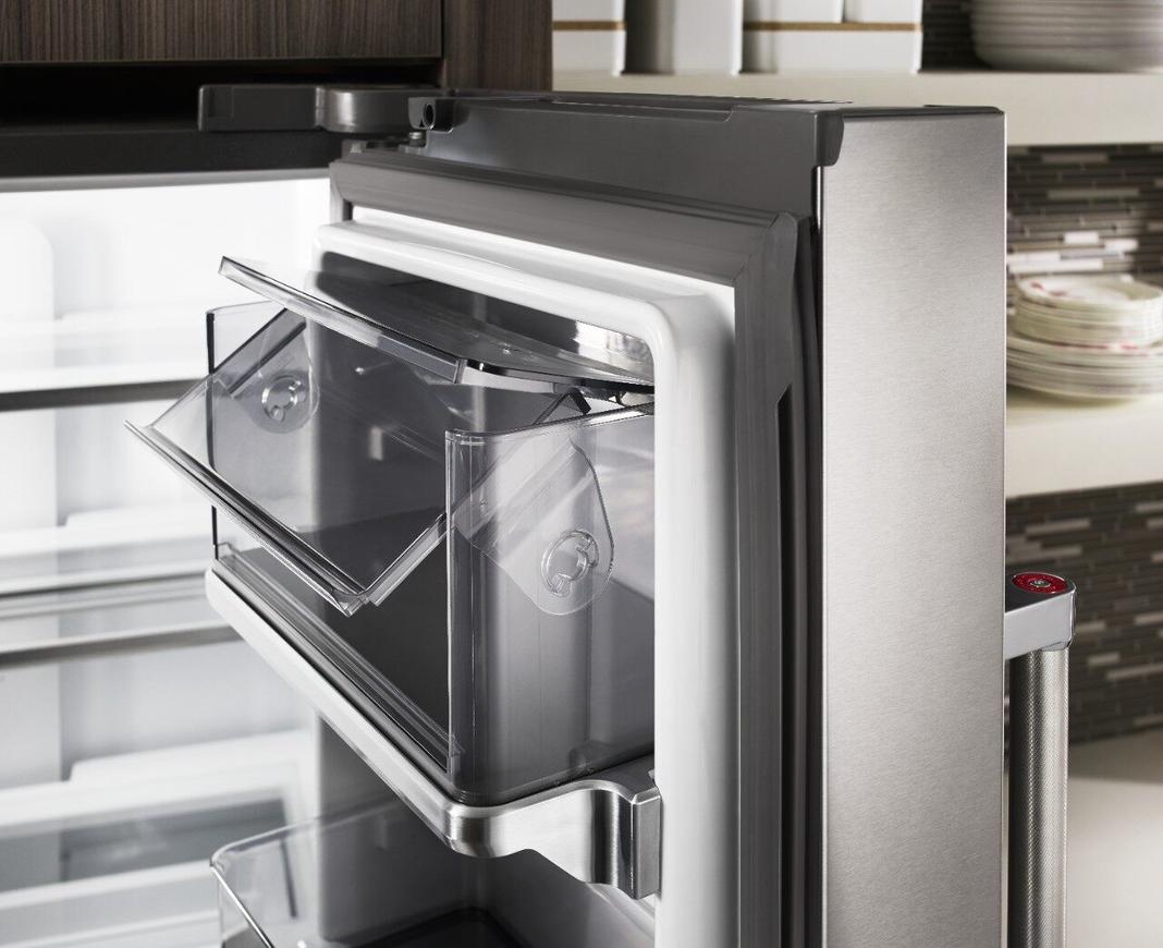 KitchenAid - 35.8 Inch 23.8 cu. ft French Door Refrigerator in Stainless (Premium Floor Model) - KRFC704FPS