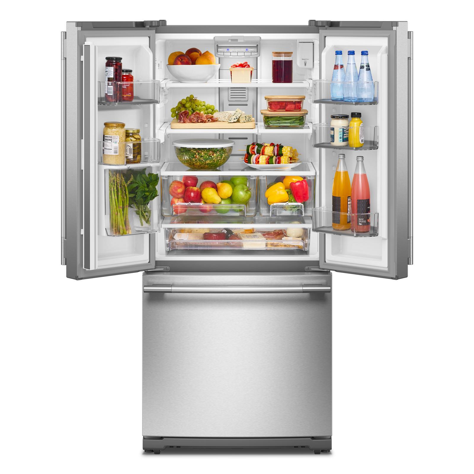 KitchenAid - 30 Inch 19.7 cu. ft French Door Refrigerator in Stainless - KRFF330SPS