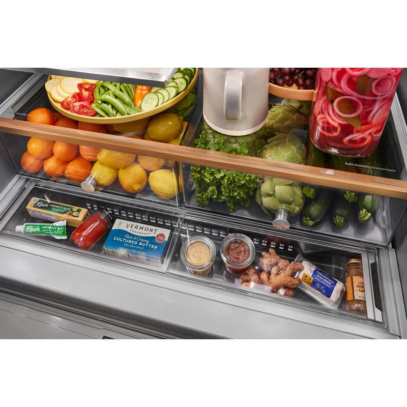 KitchenAid - 35.75 Inch 26.2 cu. ft French Door Refrigerator in Stainless - KRMF536RPS
