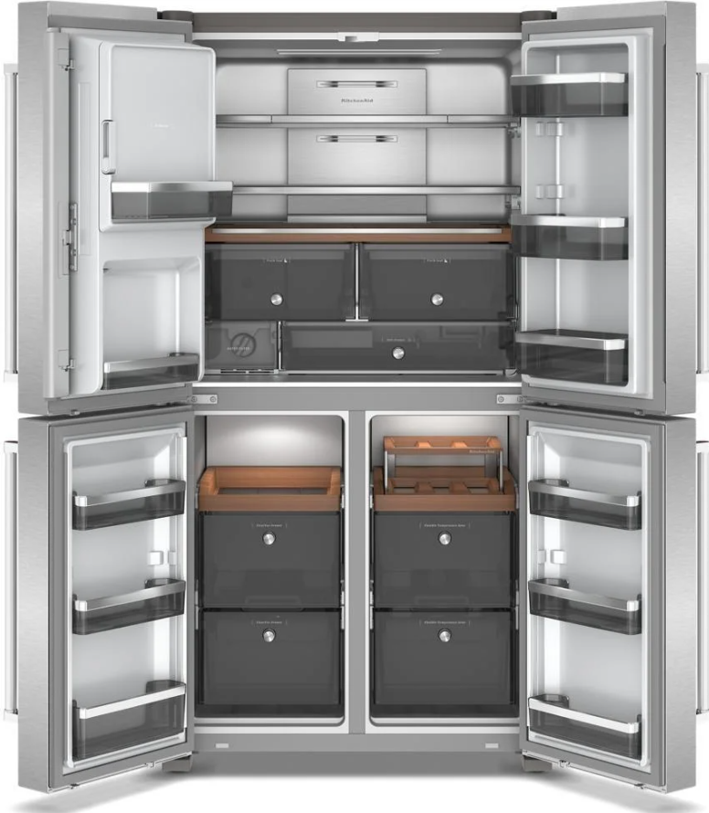 KitchenAid - 36 Inch 19.4 cu. ft French Door Refrigerator in Stainless - KRQC736RPS