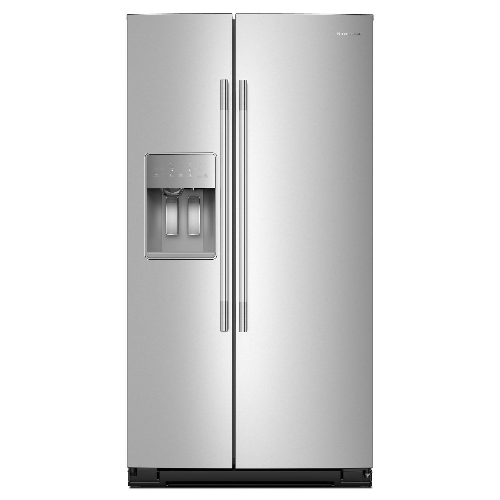 KitchenAid - 36 Inch 28.7 cu. ft Side by Side Refrigerator in Stainless - KRSF536RPS