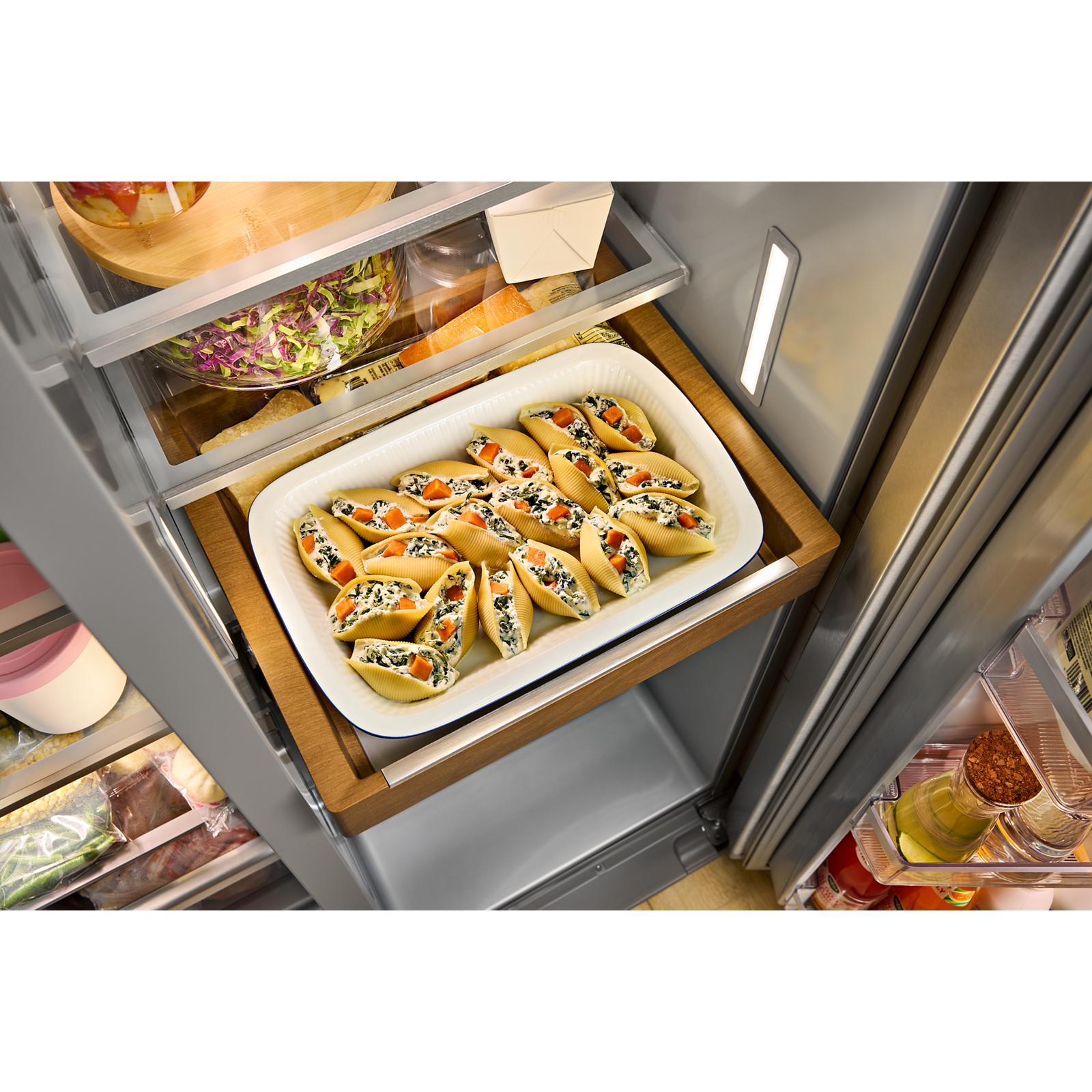 KitchenAid - 36 Inch 28.7 cu. ft Side by Side Refrigerator in Stainless - KRSF536RPS