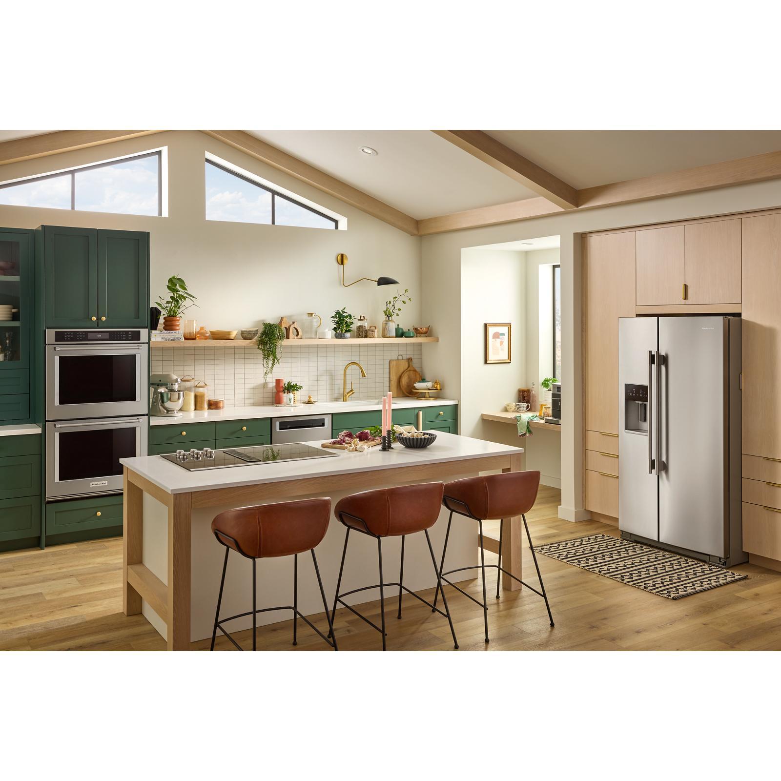 KitchenAid - 36 Inch 28.7 cu. ft Side by Side Refrigerator in Stainless - KRSF536RPS