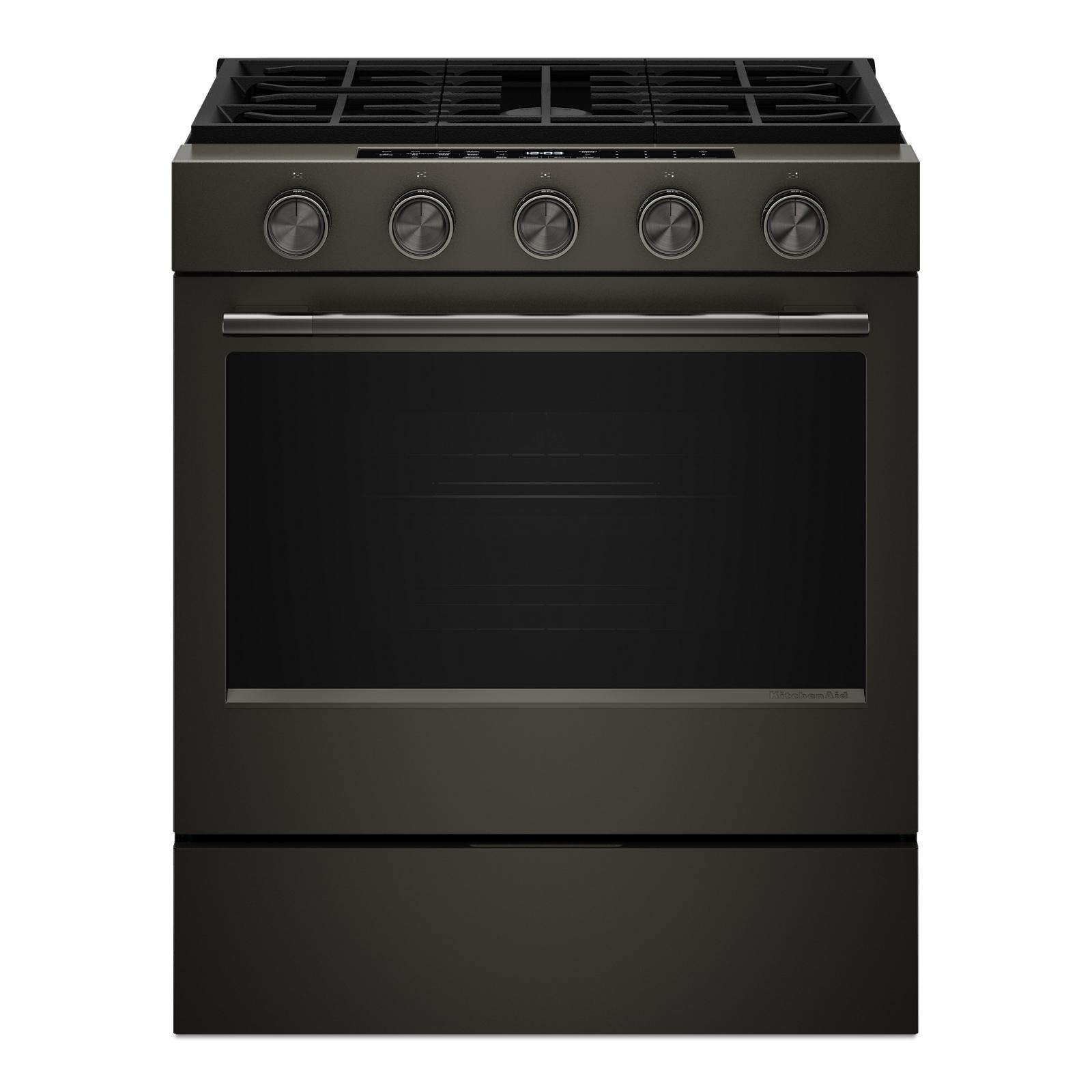 KitchenAid - 5 cu. ft Gas Range in Black - KSGS530SBE
