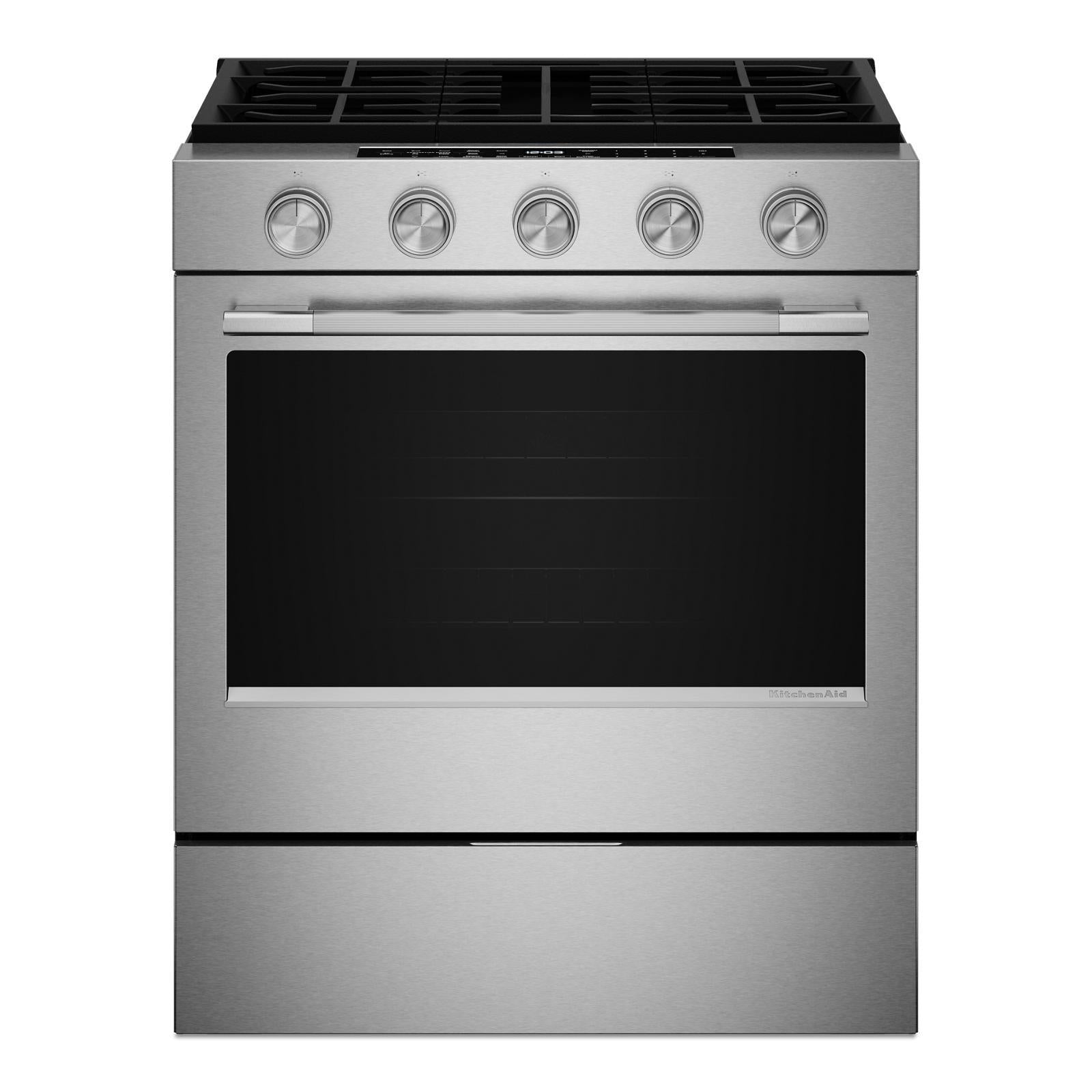 KitchenAid - 5 cu. ft Gas Range in Stainless - KSGS530SPS