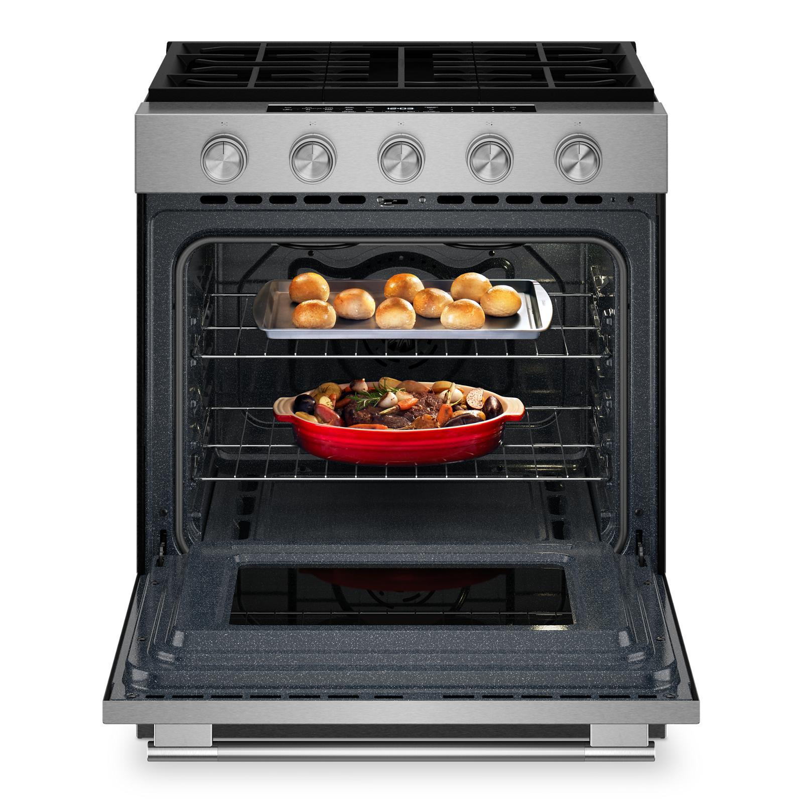 KitchenAid - 5 cu. ft Gas Range in Stainless - KSGS530SPS