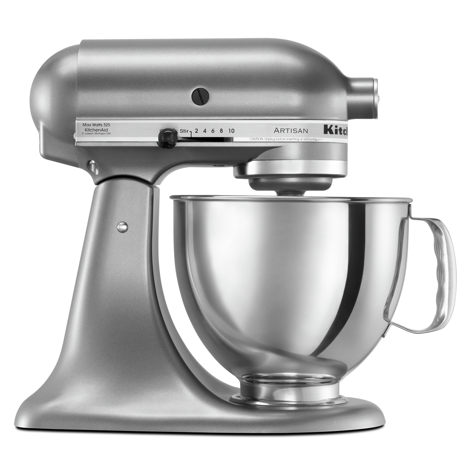 KitchenAid - 5 Quarts Tilt-Head Mixer in Silver - KSM150PSCU