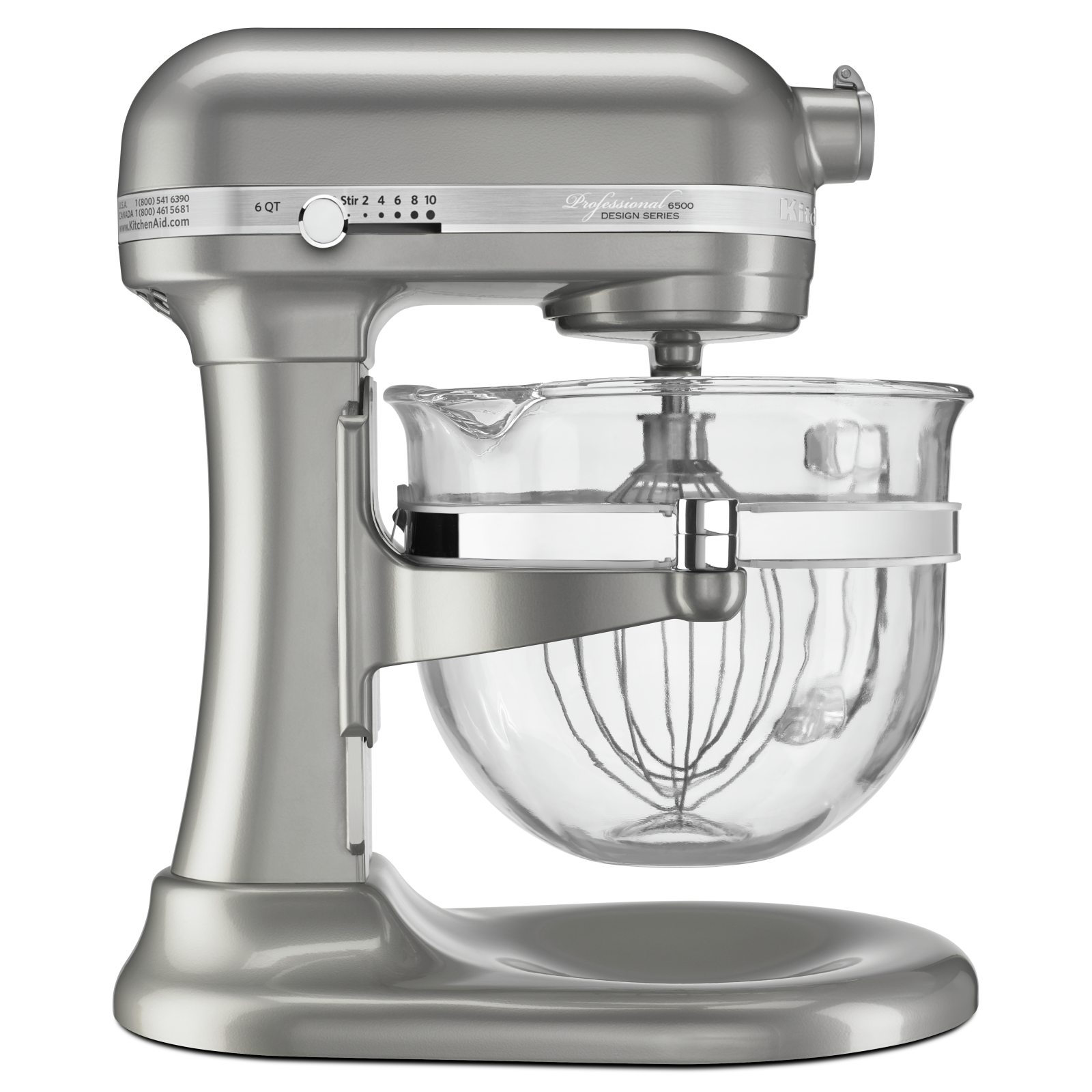 KitchenAid - 6 Quarts Bowl-lift Mixer in Silver - KSM6521XSR