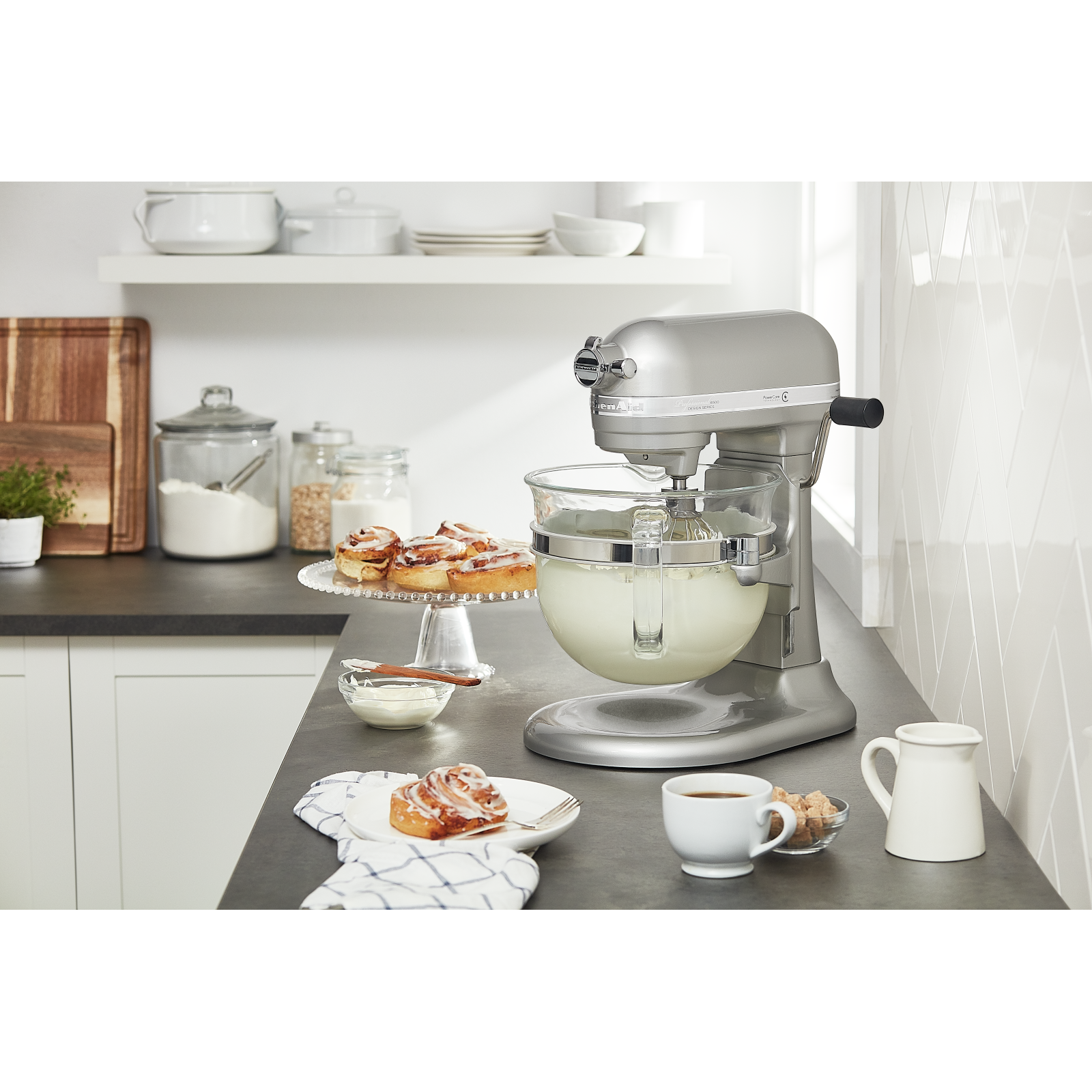 KitchenAid - 6 Quarts Bowl-lift Mixer in Silver - KSM6521XSR