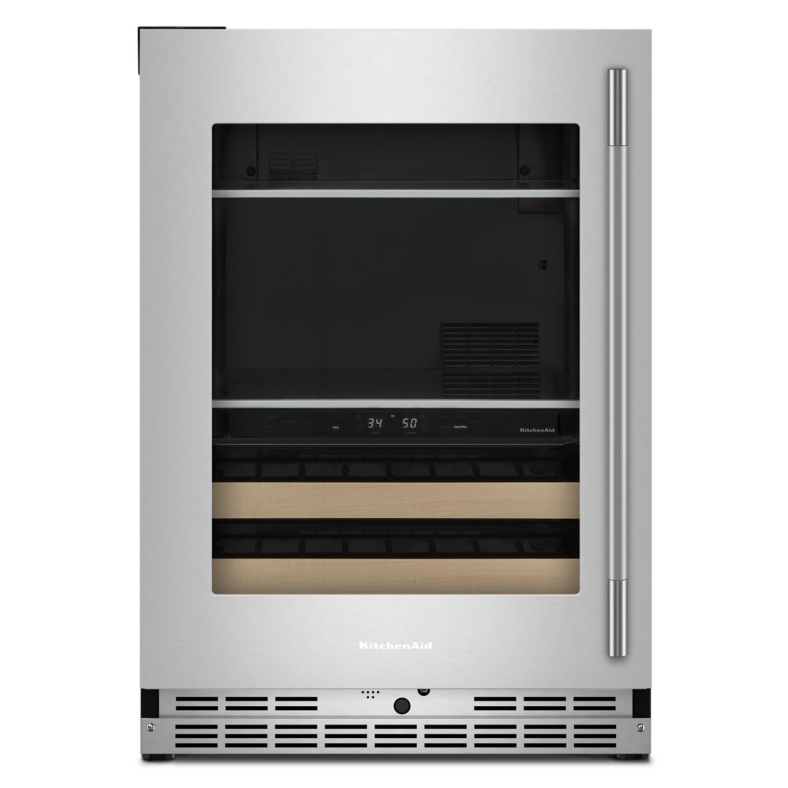 KitchenAid - 24 Inch Undercounter Beverage Centre in Stainless - KUBL524SPS