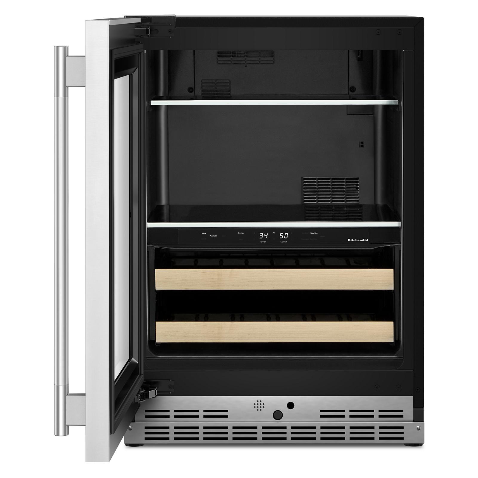 KitchenAid - 24 Inch Undercounter Beverage Centre in Stainless - KUBL524SPS