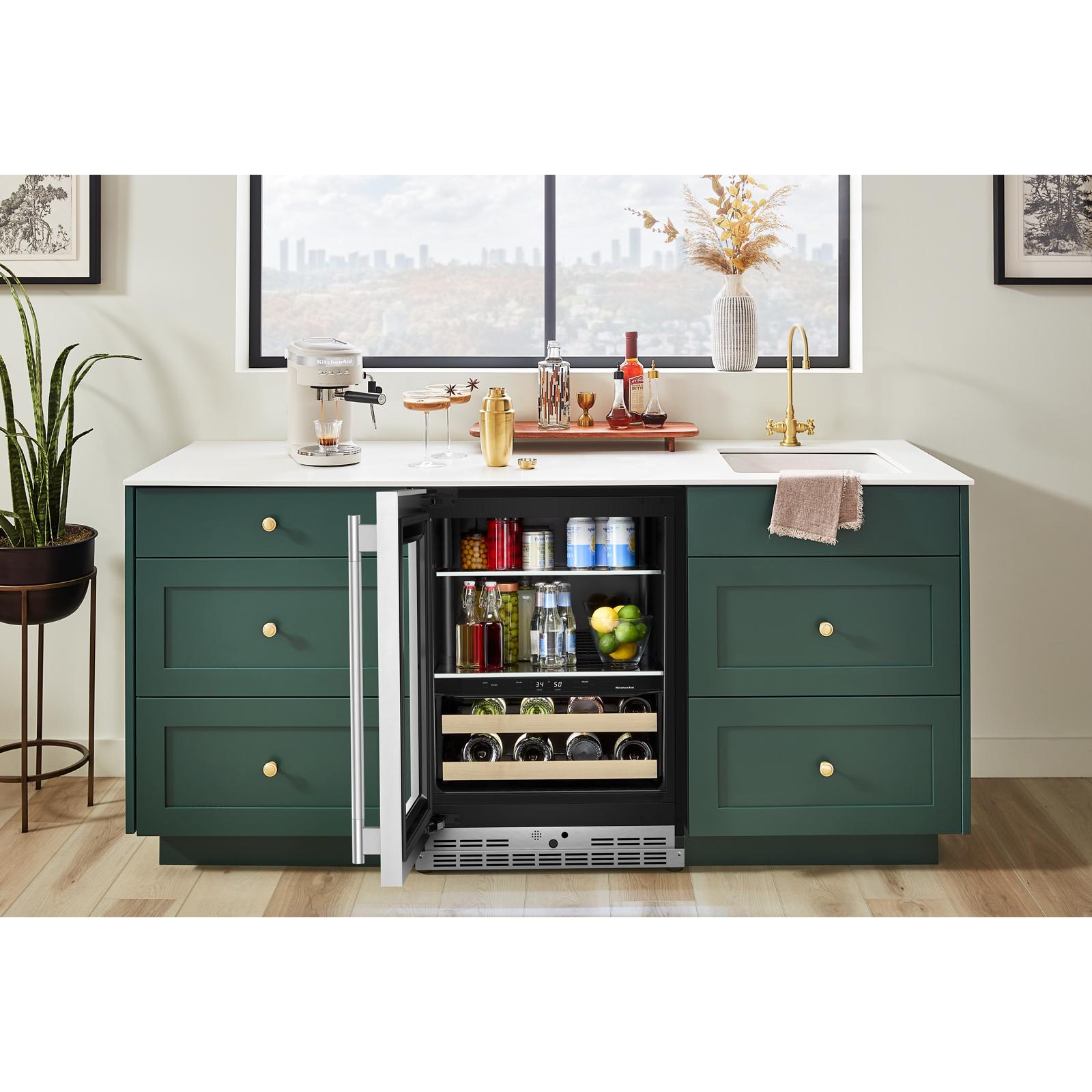KitchenAid - 24 Inch Undercounter Beverage Centre in Stainless - KUBL524SPS