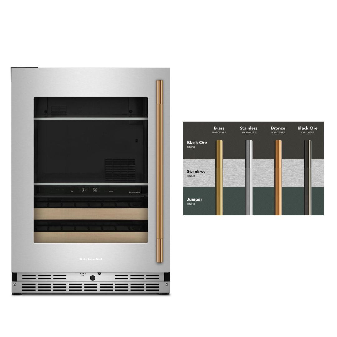 KitchenAid - 24 Inch Undercounter Beverage Centre in Stainless - KUBL524SPS
