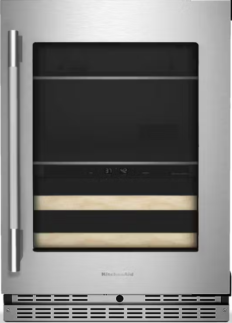 KitchenAid - 24 Inch 4.8 cu. ft Beverage Centre Refrigerator in Stainless - KUBR524SPS