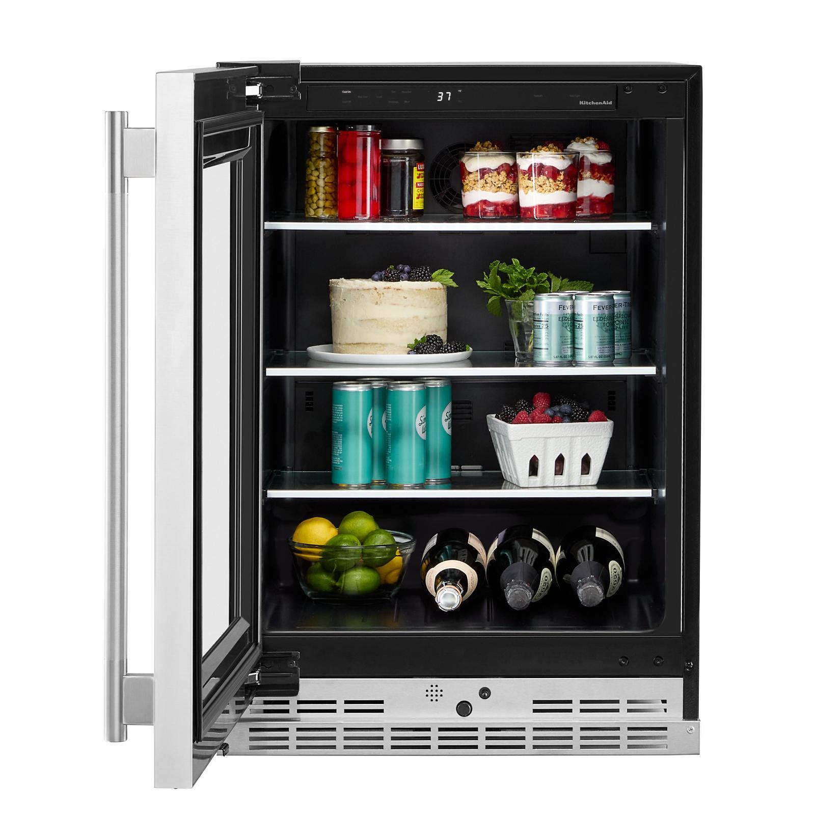 KitchenAid - 24 Inch Undercounter Mini Fridge in Stainless - KURL524SPS